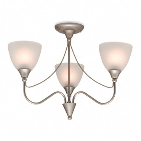 Firstlight Santana 8039SS 3 Arm Ceiling Light (Satin Steel)