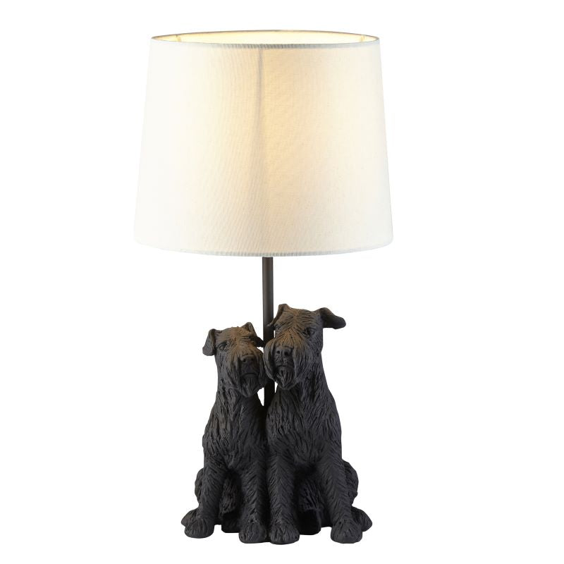 Black Westie Table Lamp
