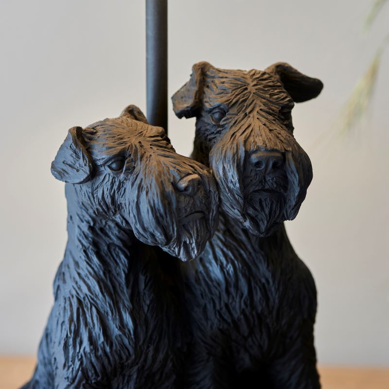 Black Westie Table Lamp