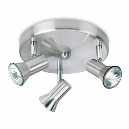 Firstlight Magnum 6093BS 3 Spot Light Plate (Brushed Steel)