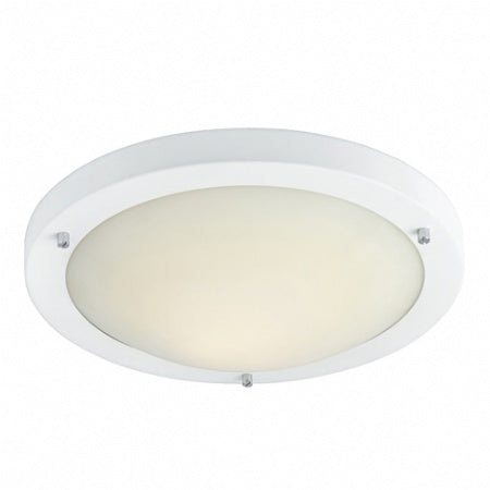 Firstlight Rondo 8611WH LED Flush Ceiling Light (White/Opal Glass)
