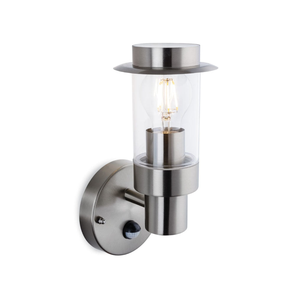 Firstlight 2822ST Darwin Wall Light with PIR (Stainless Steel)