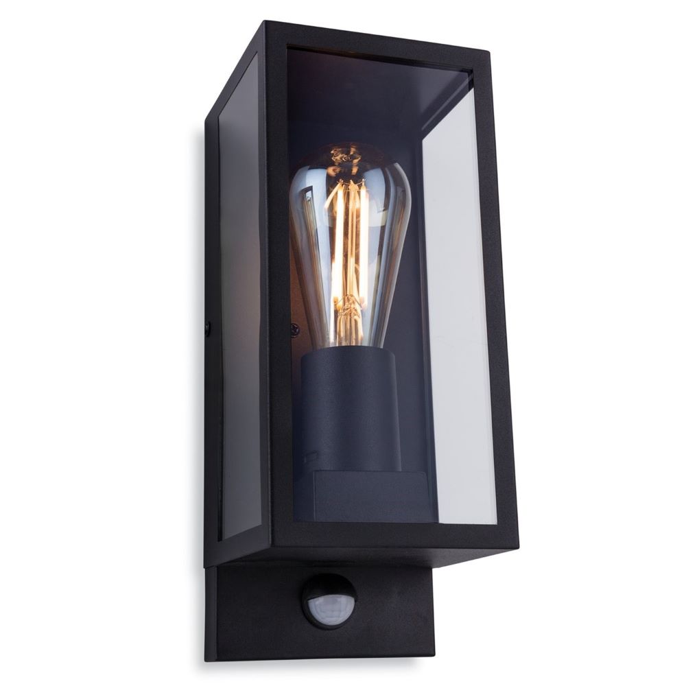 Firstlight 2826BK Dallas Wall Light with PIR (Black)