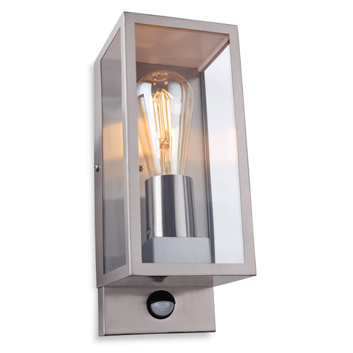 Firstlight 2826ST Dallas Wall Light with PIR (Stainless Steel)