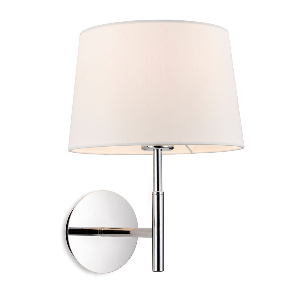 Firstlight 2879CH Seymour Single Wall Light with Cream Shade (Chrome)