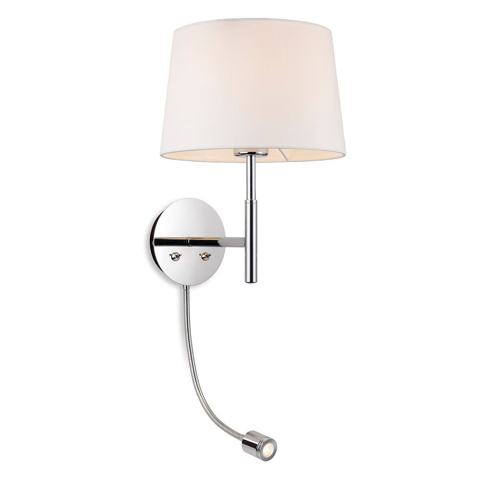 Firstlight 2880CH Seymour 2 Lamp Switched Wall Light (Chrome)