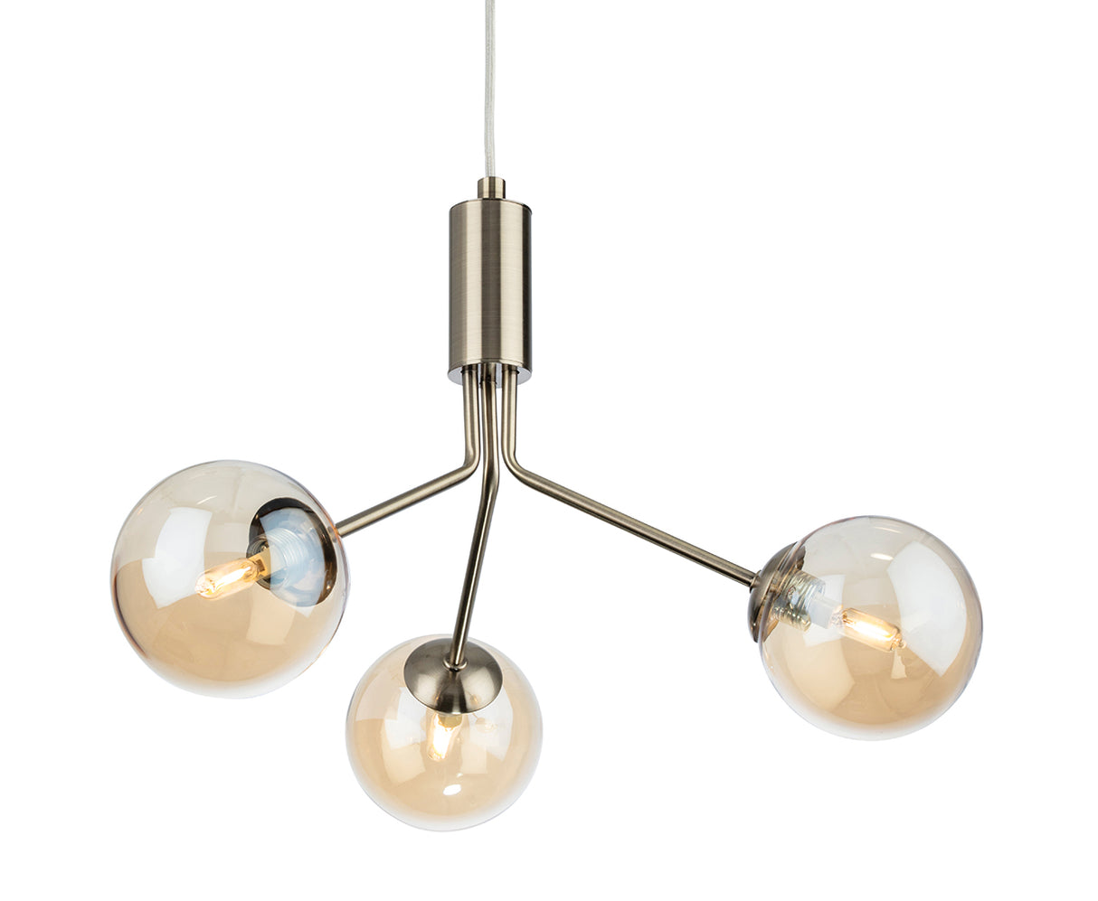Firstlight 2888AB Montana 3 Lamp Ceiling Light (Antique Brass)