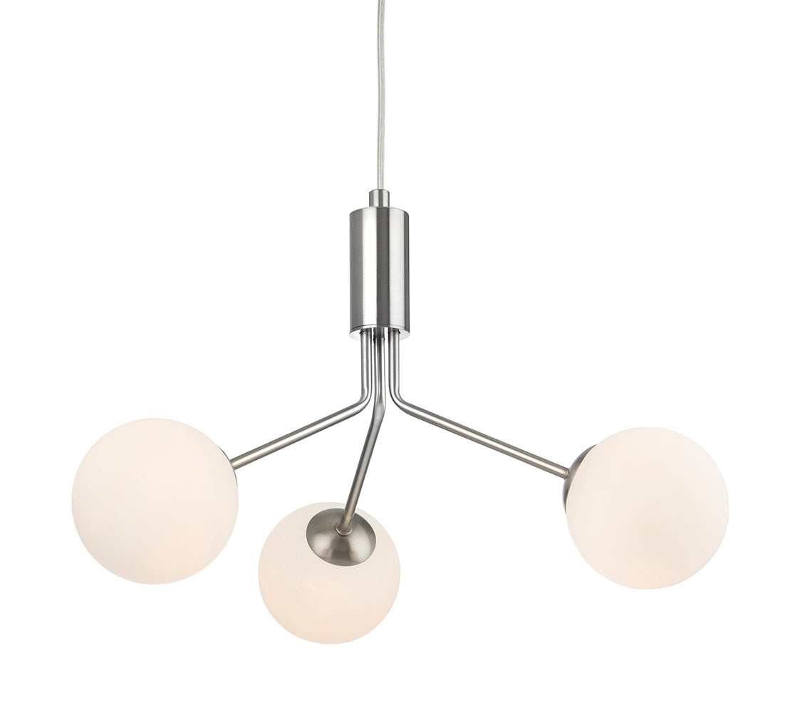 Firstlight 2888BS Montana 3 Lamp Ceiling Light (Brushed Steel)