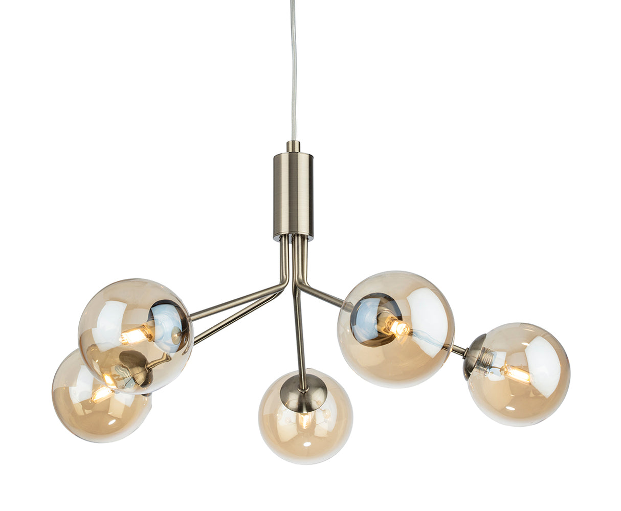 Firstlight 2889AB Montana 5 Lamp Ceiling Light (Antique Brass)