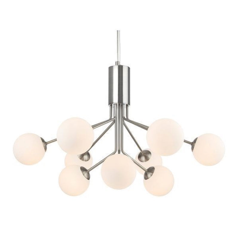 Firstlight 2890BS Montana 9 Lamp Ceiling Light (Brushed Steel)