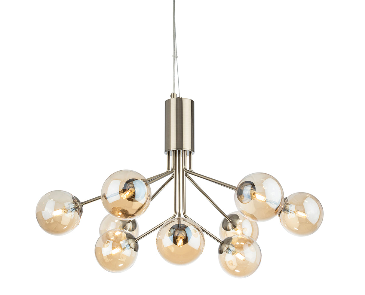 Firstlight 2890AB Montana 9 Lamp Ceiling Light (Antique Brass)