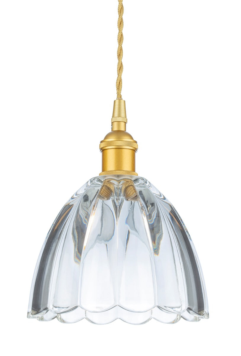 Firstlight 2906GO Wilshire Pendant (Satin Gold with Decorative Glass)