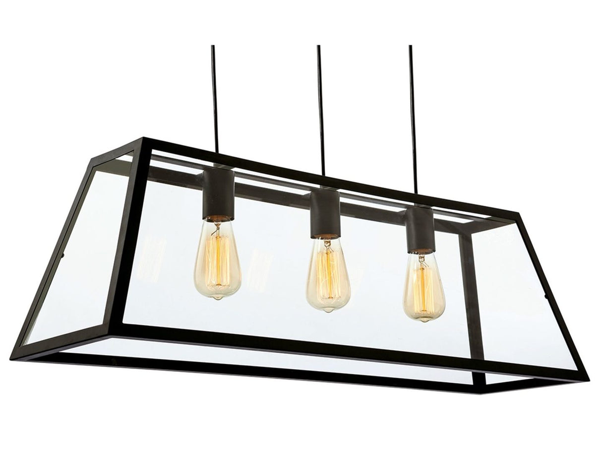 Firstlight 3438BK Kew 3 Light Pendant