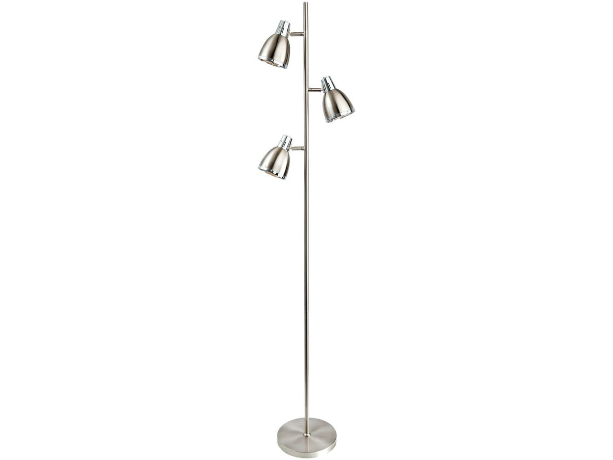 Firstlight 3468BS Vogue Floor Lamp (Brushed Steel)