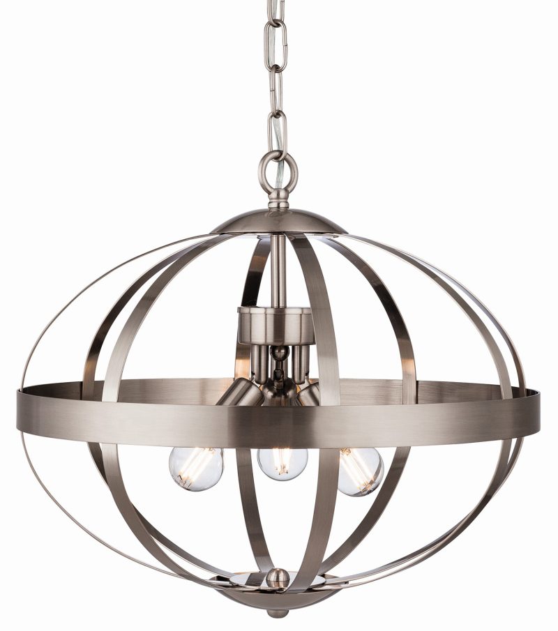 Firstlight 3709BS Healey Pendant (Brushed Steel)
