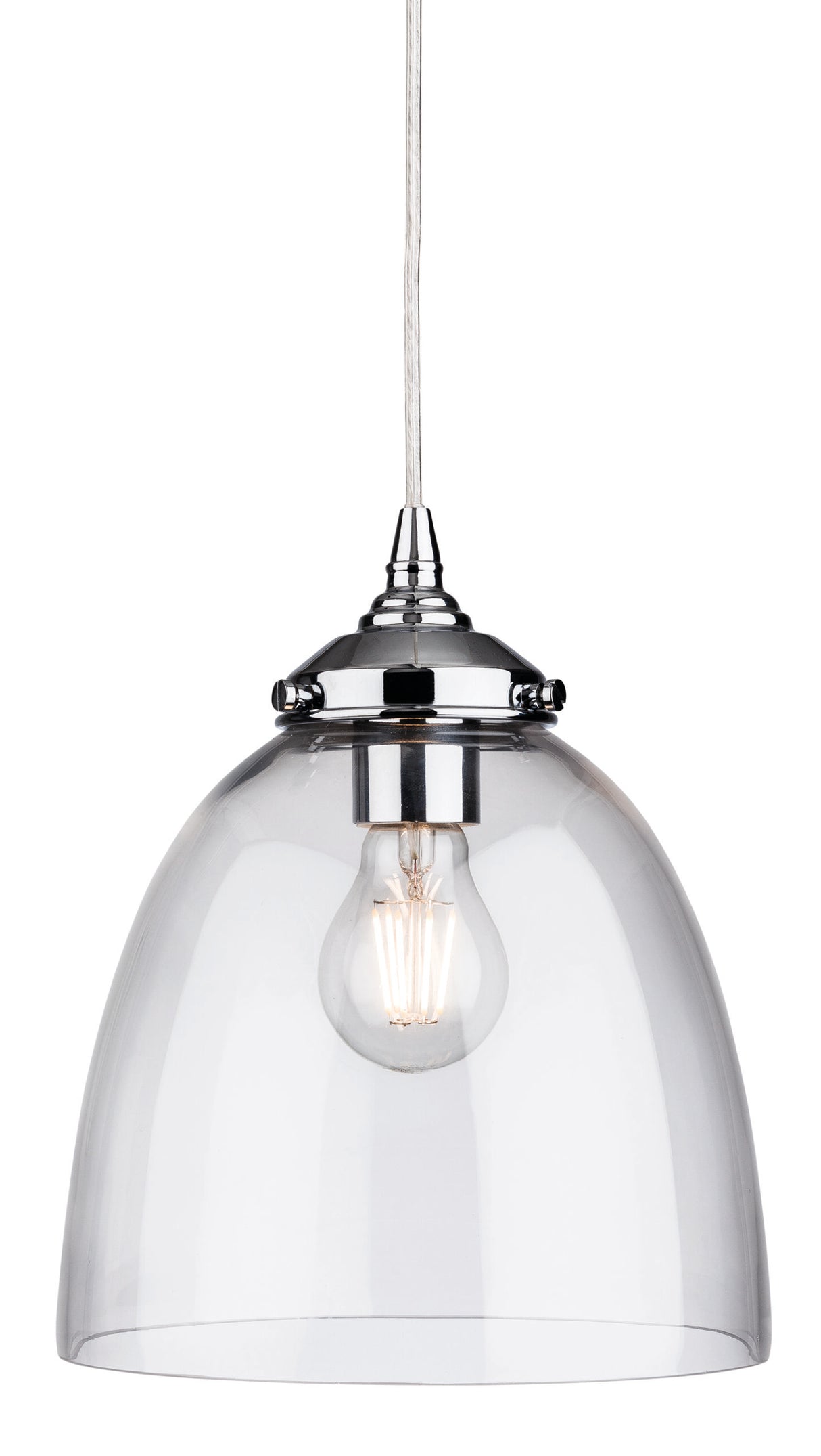 Firstlight 3727CH Seville Chrome and Glass Pendant