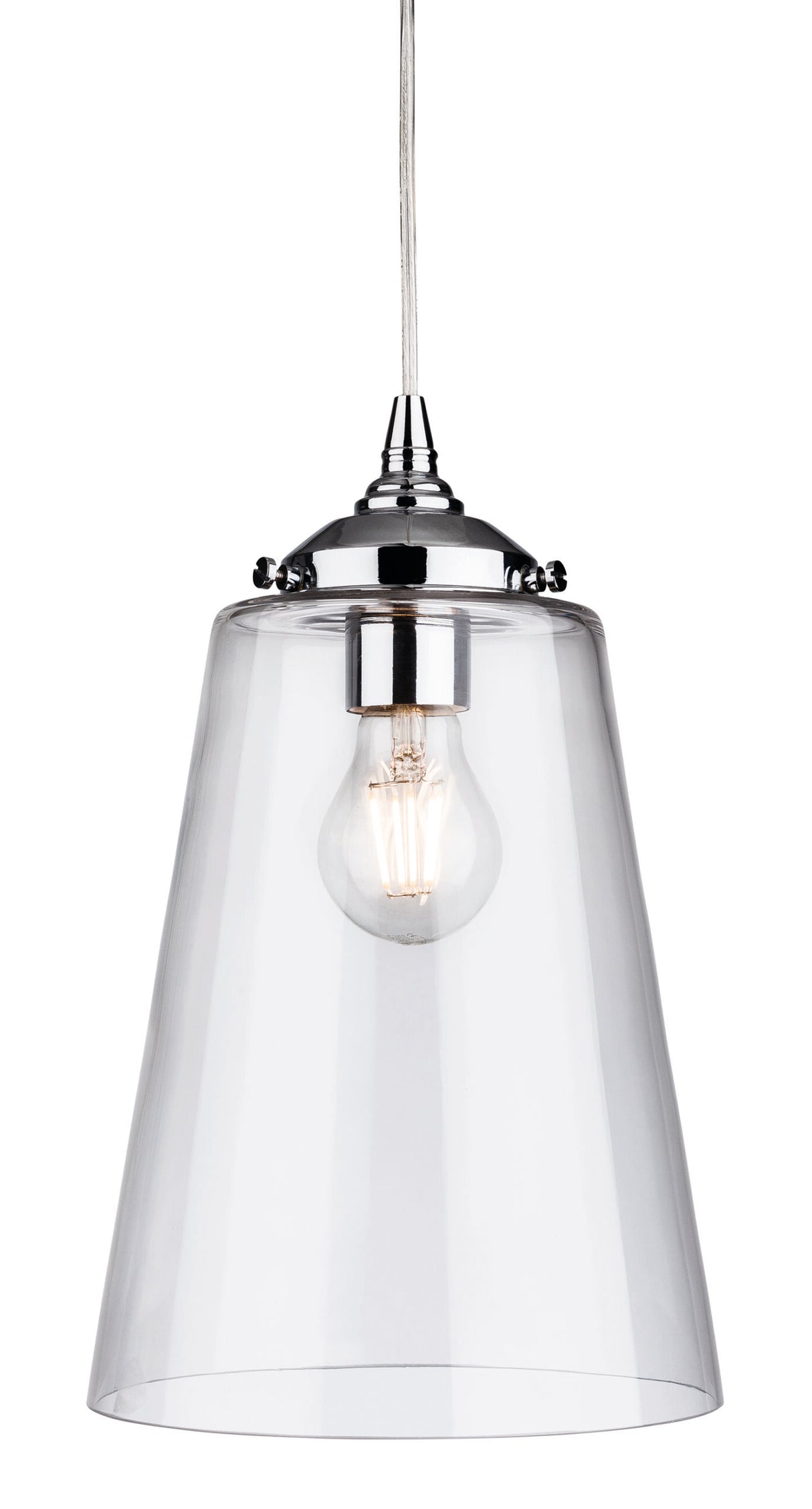 Firstlight 3728CH Seville Chrome and Glass Pendant