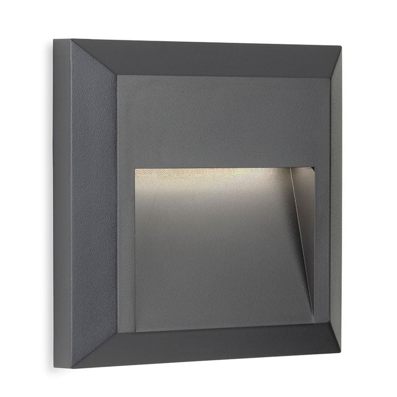 Enzo LED Resin Square Wall & Step Light 3838GP