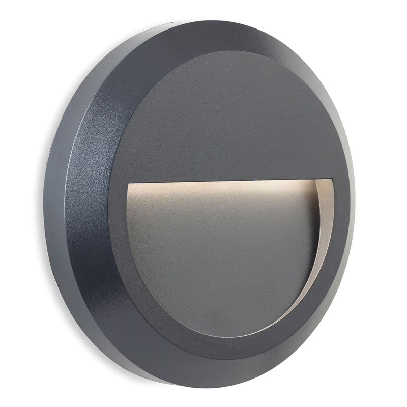 Enzo LED Resin Circular Wall & Step Light 3839GP