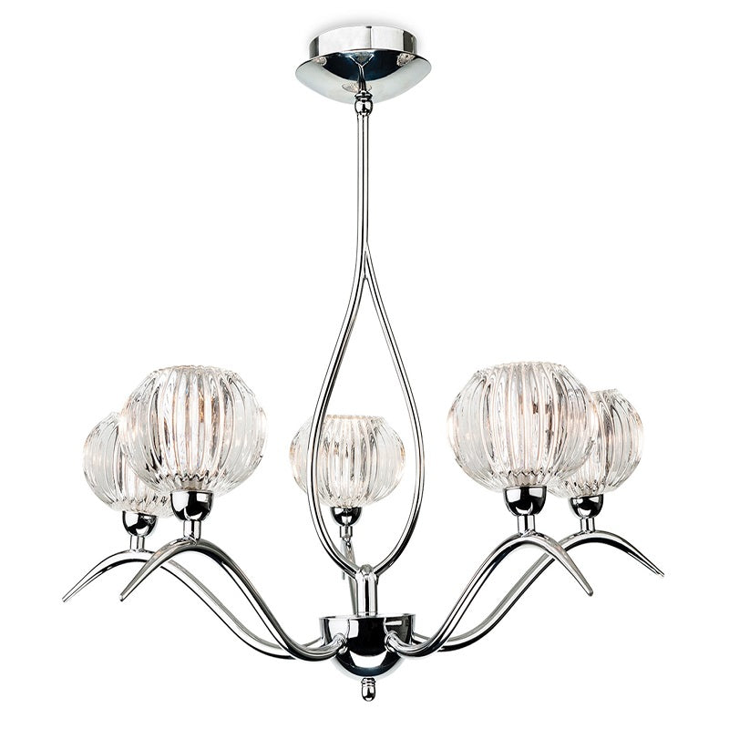 Firstlight 4858CH Lisbon 5 Arm Ceiling Light