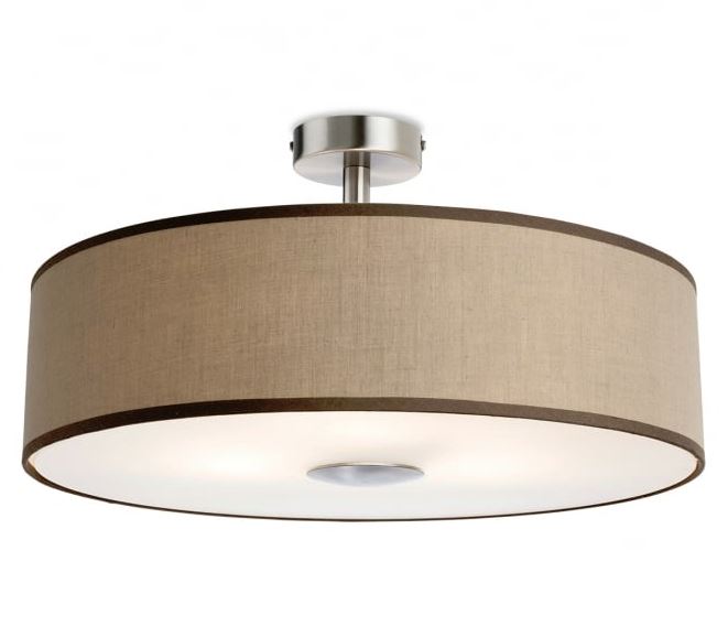 Firstlight Madison Semi-Flush Ceiling Light (Taupe)