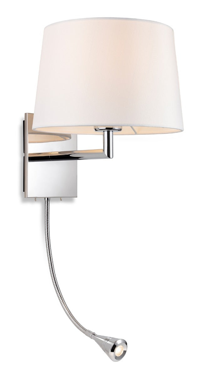 Firstlight 4936CH Grand Wall Light + Switched LED Task Light (Chrome)