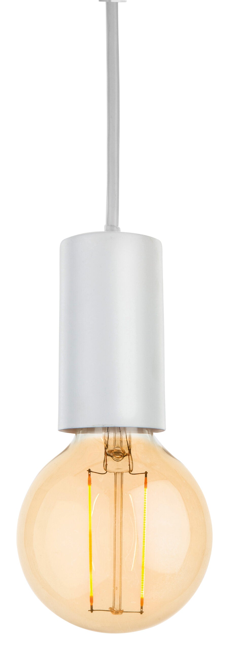 Firstlight Berkeley Pendant with LED Vintage Filament Lamp (White)