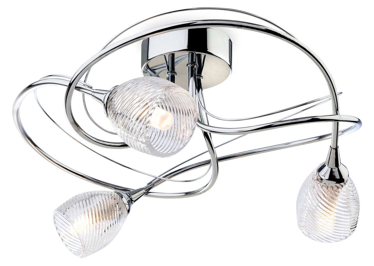 Firstlight 7642CH Henley Ceiling Light (3 Lamp)