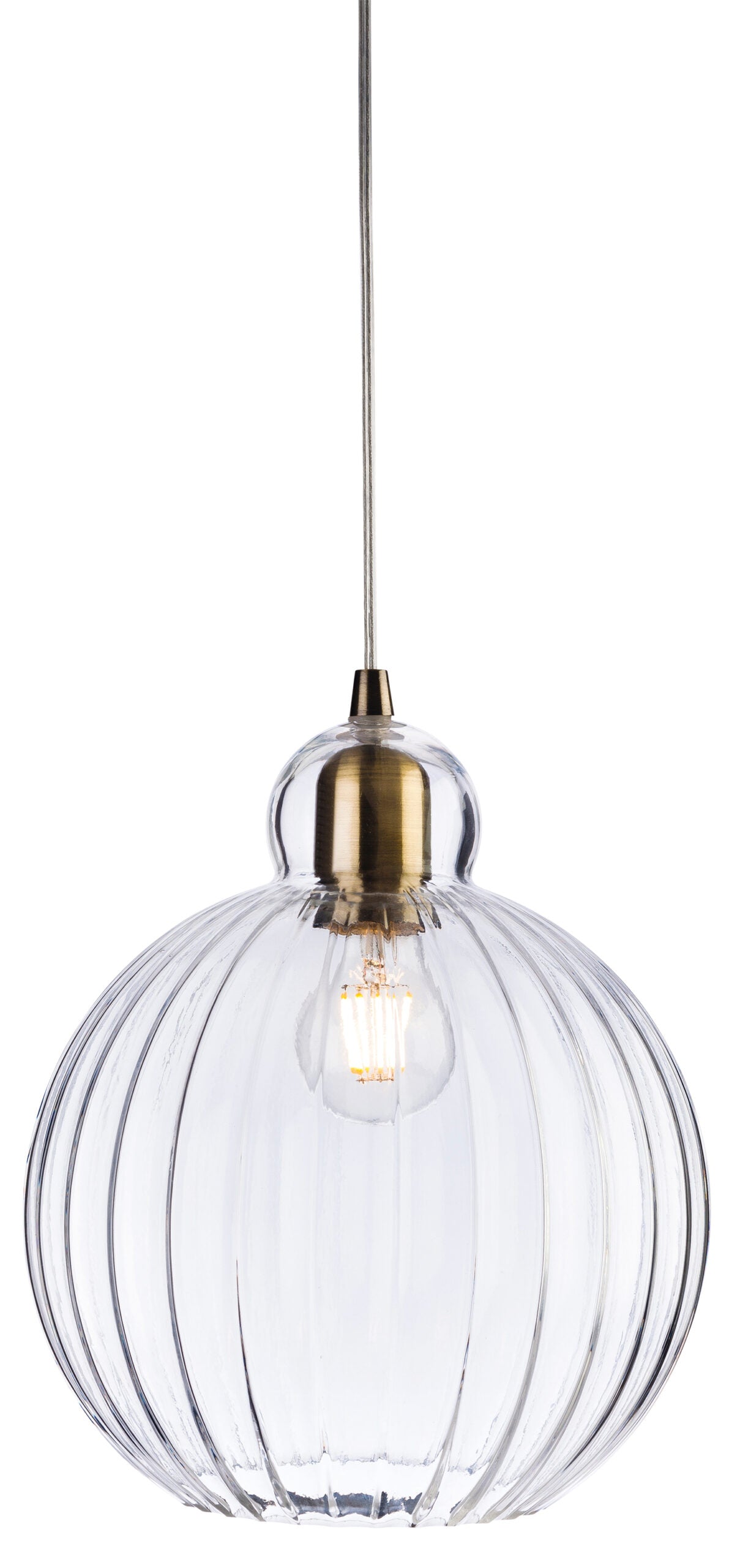 Firstlight 7649AB Victory Glass Pendant Light with Antique Brass