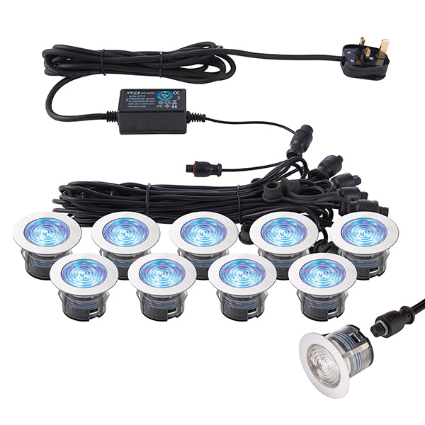Saxby Ikon 76617 LED Deck Light Kits Blue / Daylight White 45mm