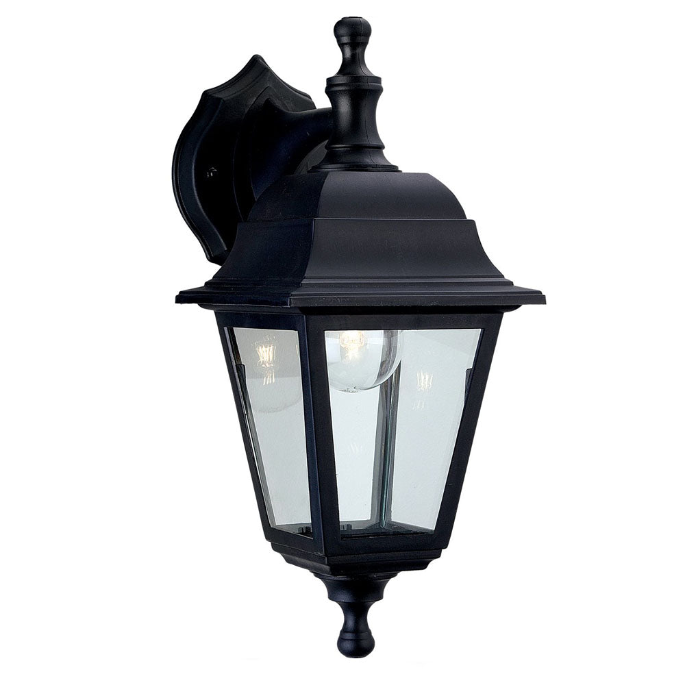 Firstlight Oslo 8346BK 4 Panel Wall Lantern (Black)