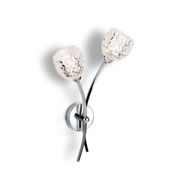 Firstlight 8614CH Maple 2 Lamp Wall Light