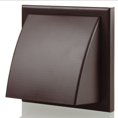 Brown Cowled Wall Grille - 100mm