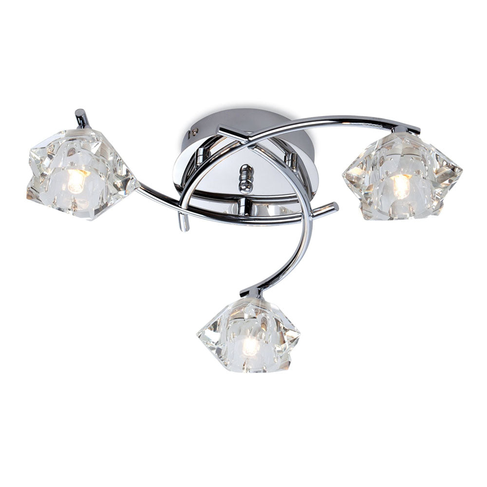Firstlight 8364CH Clara 3lt Flush Ceiling Light (Chrome)