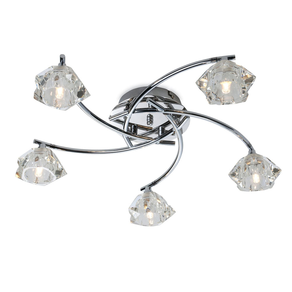 Firstlight 8365CH Clara 5lt Flush Ceiling Light (Chrome)