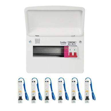 FuseBox F3007MZ 7 Way SPD Consumer Unit + 6 Type A RCBO's