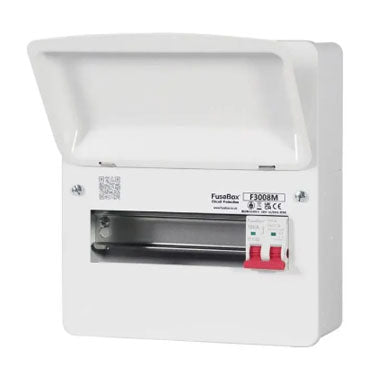 FuseBox F3008M 8 Usable Way Metal Consumer Unit with 100a Main Switch