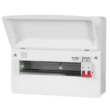 FuseBox F3012M 12 Usable Way Metal Consumer Unit with 100a Mains Switch
