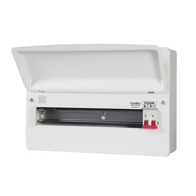 FuseBox F3016M Consumer Unit Metal 16 Way 100a Mains Switch