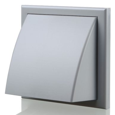 Grey Cowled Wall Grille - 100mm