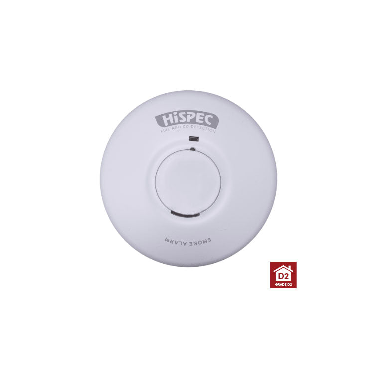 Hispec HSSA/PE Mains Smoke Alarm (Interconnectable, 9v Battery Back Up)
