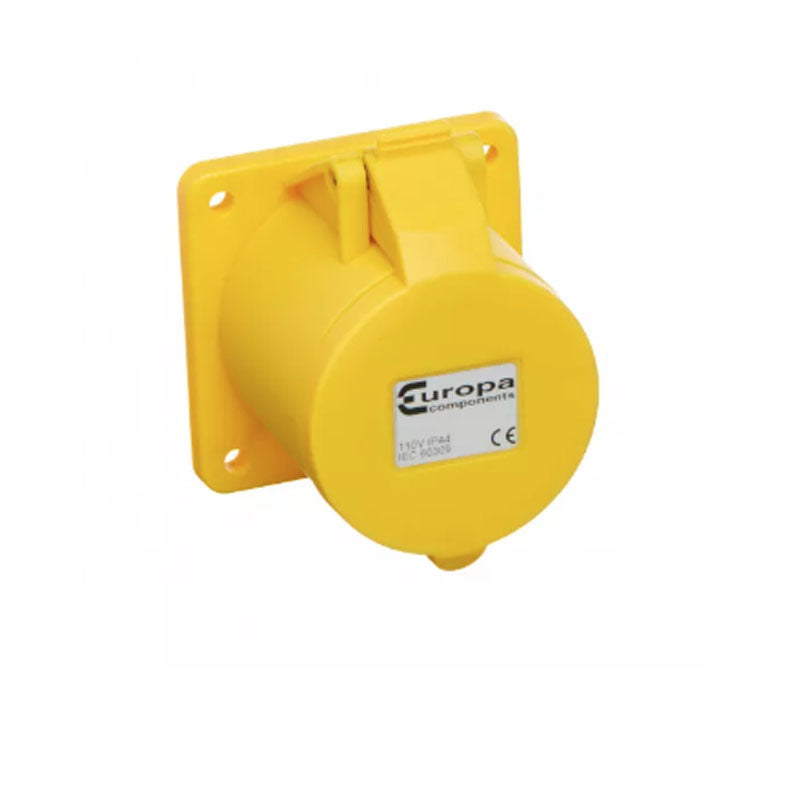 Europa IPS163F 16A Industrial Panel Socket 110V 2P + E