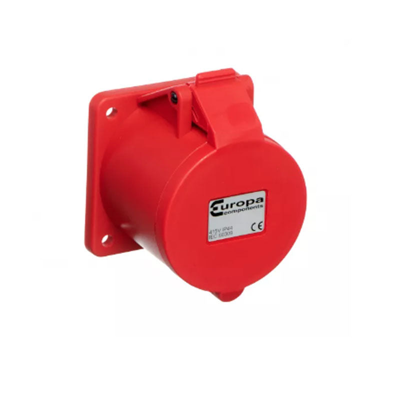 Europa IPS165N 16A Industrial Panel Socket 415V 3P + N + E