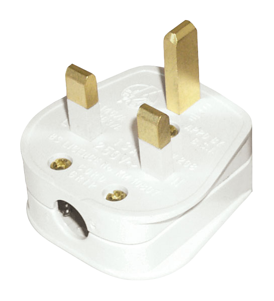 Click PA321 3A Plug White Standard - 10 Pack