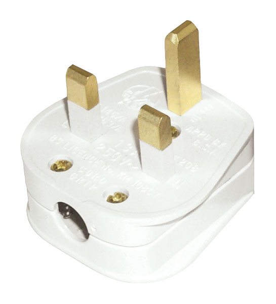 Click PA322 5A Plug White Standard - 10 Pack