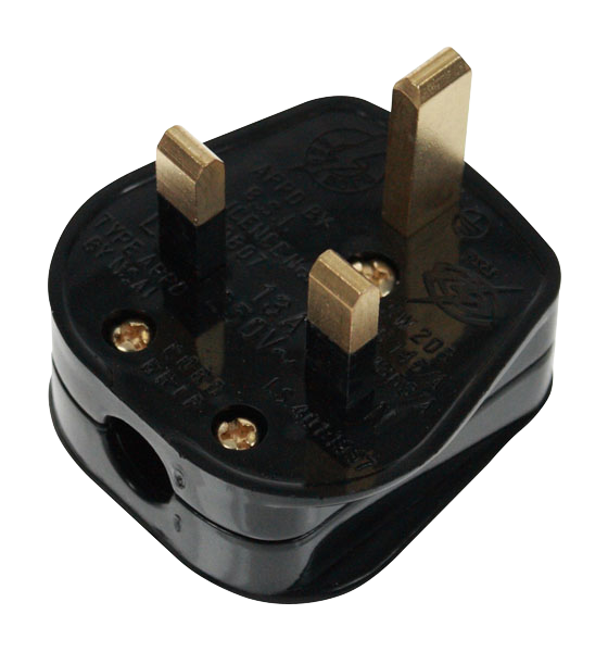 Click PA330 13A Plug Black Standard - 10 Pack