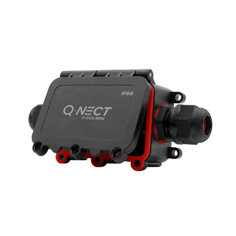 Unicrimp 4 Pole 2 Way 24A IP68 Inline Connection Box QOE8342BLK