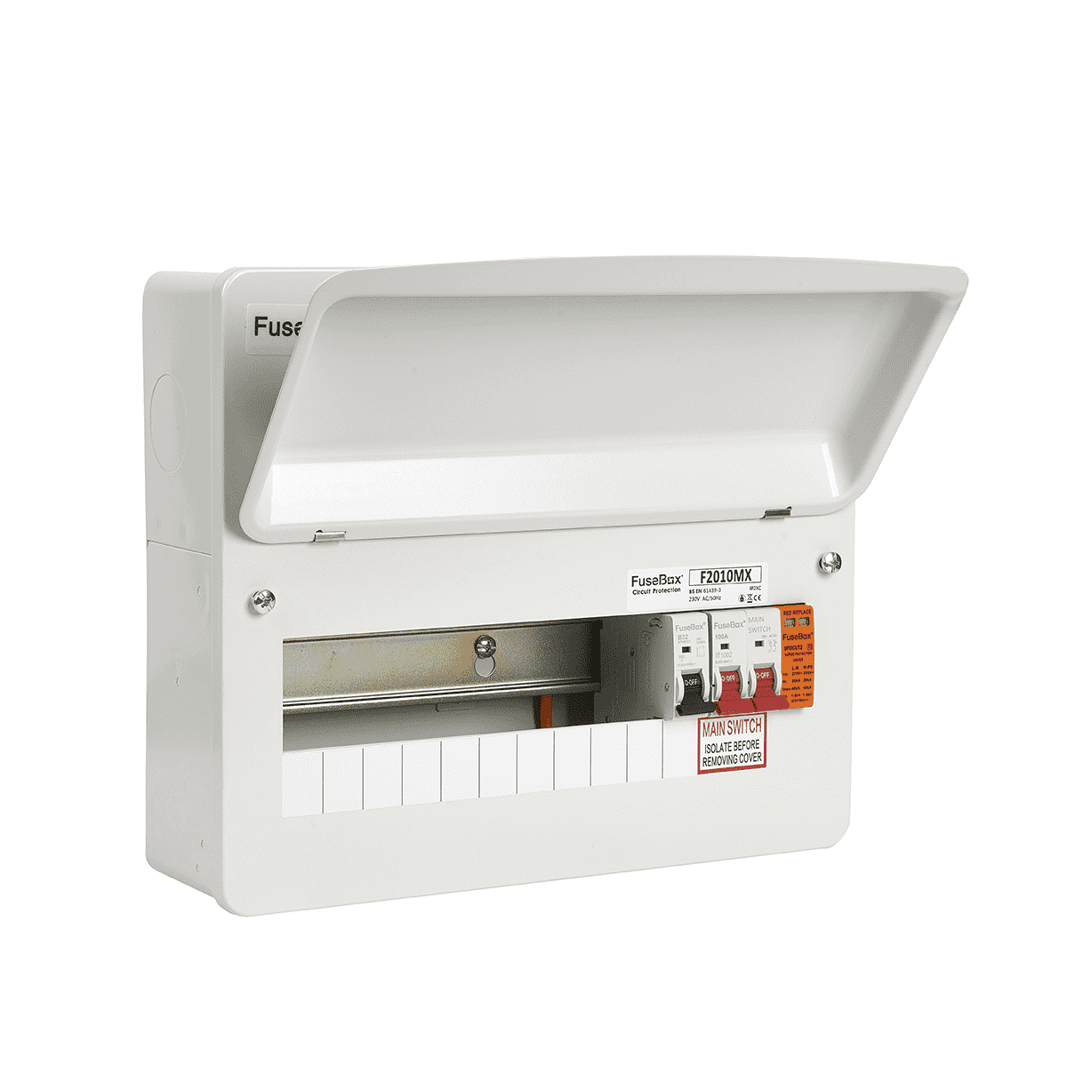 FuseBox F2010MX Consumer unit 10 Way Type 2 Surge Protection