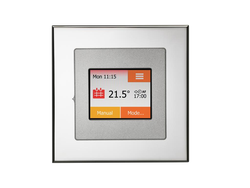 Heat Mat NGTouch Silver Thermostat with Chrome Surround