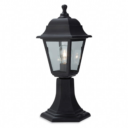 Firstlight Oslo 8347BK 4 Panel Pillar Lanterns (Black)